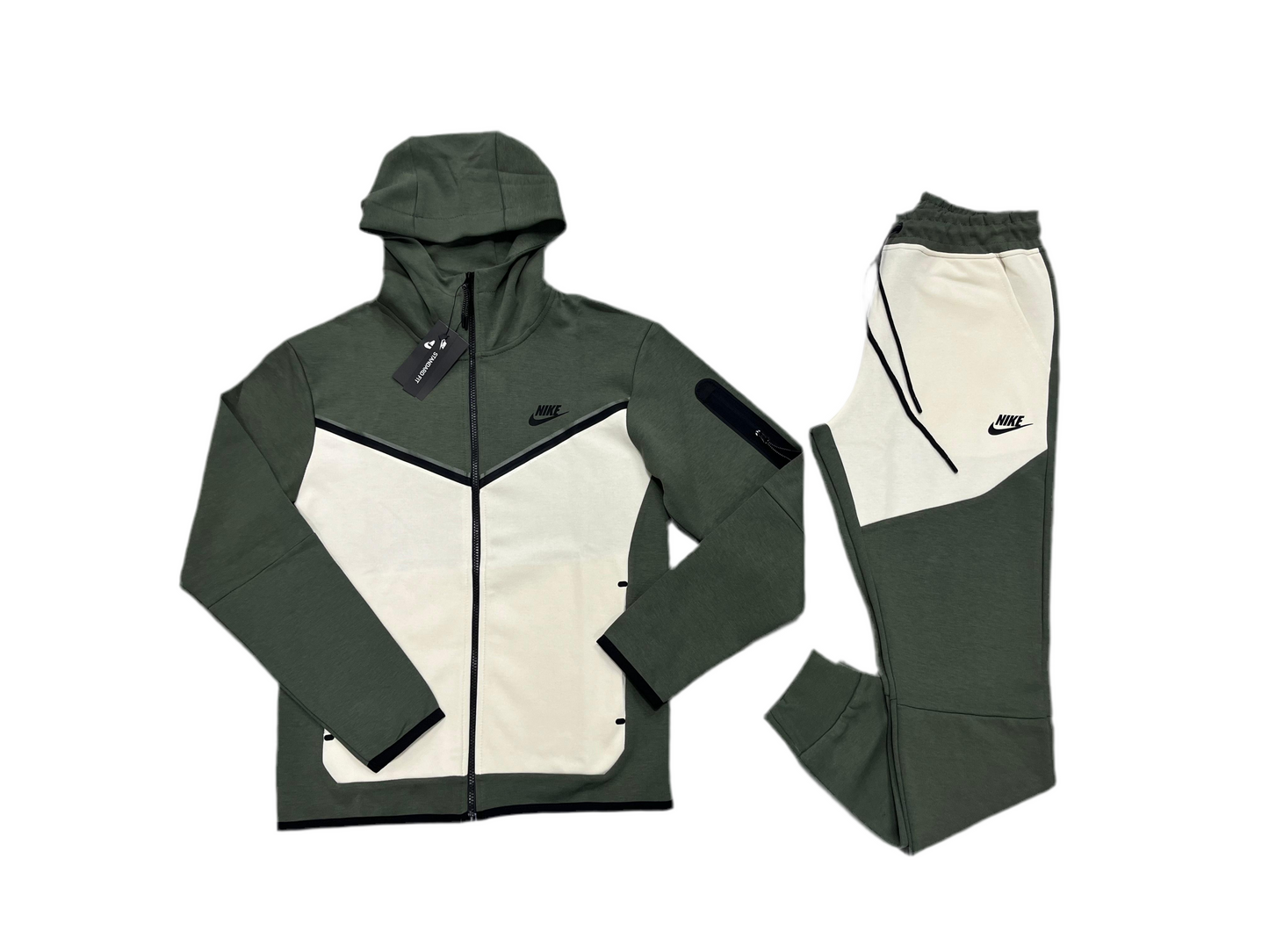 NIKE TECH FLEECE SET ZELENO BIJELI